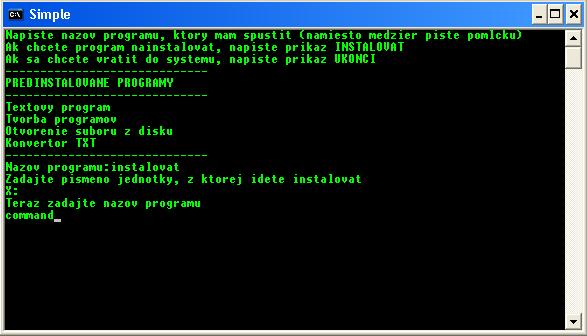 Simple-inštalácia programov